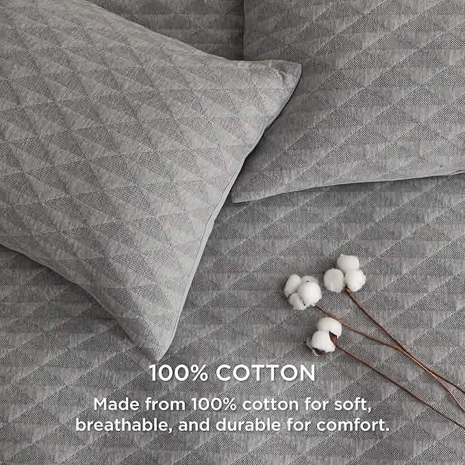 100% Cotton Fluffy Triangle Jacquard Duvet Cover Set