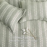Bedsure 100% Cotton Chenille Triangle Jacquard Duvet Cover Set