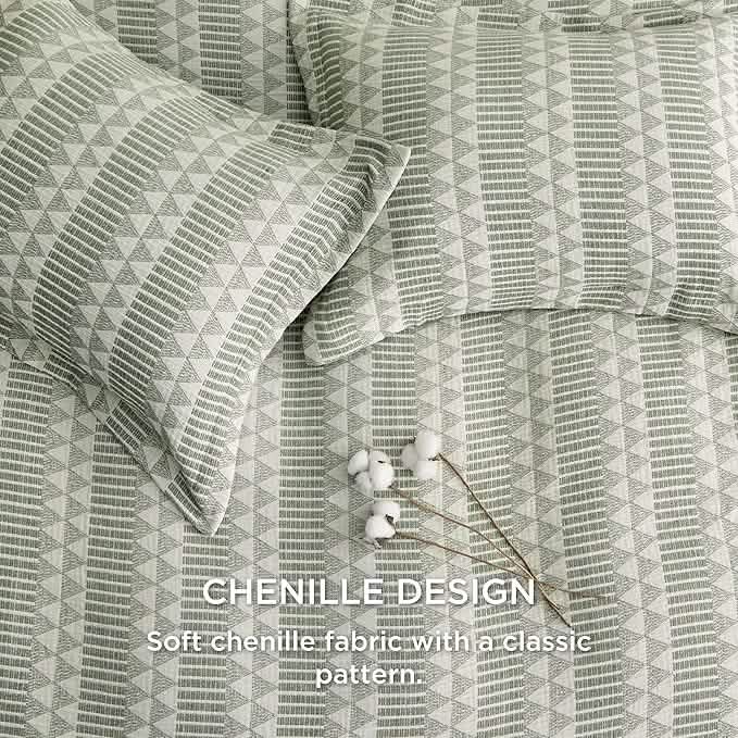 100% Cotton Chenille Triangle Jacquard Duvet Cover Set