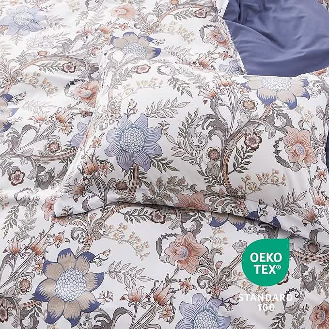 Reversible Floral Duvet Cover Set