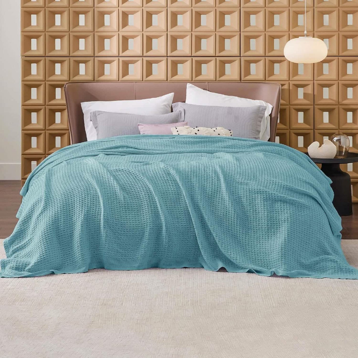 Cotton Waffle Weave Blanket