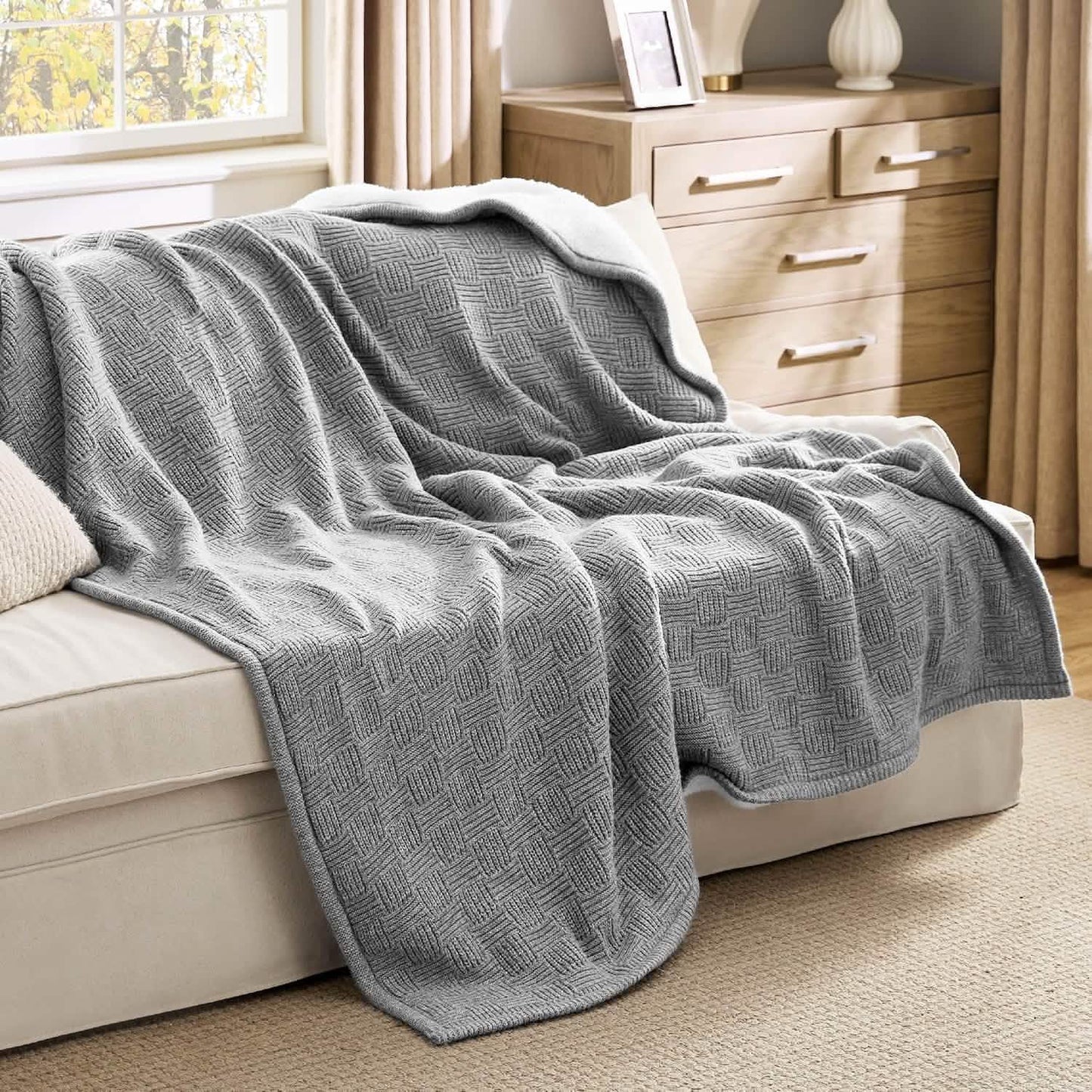 Knit Sherpa Blanket