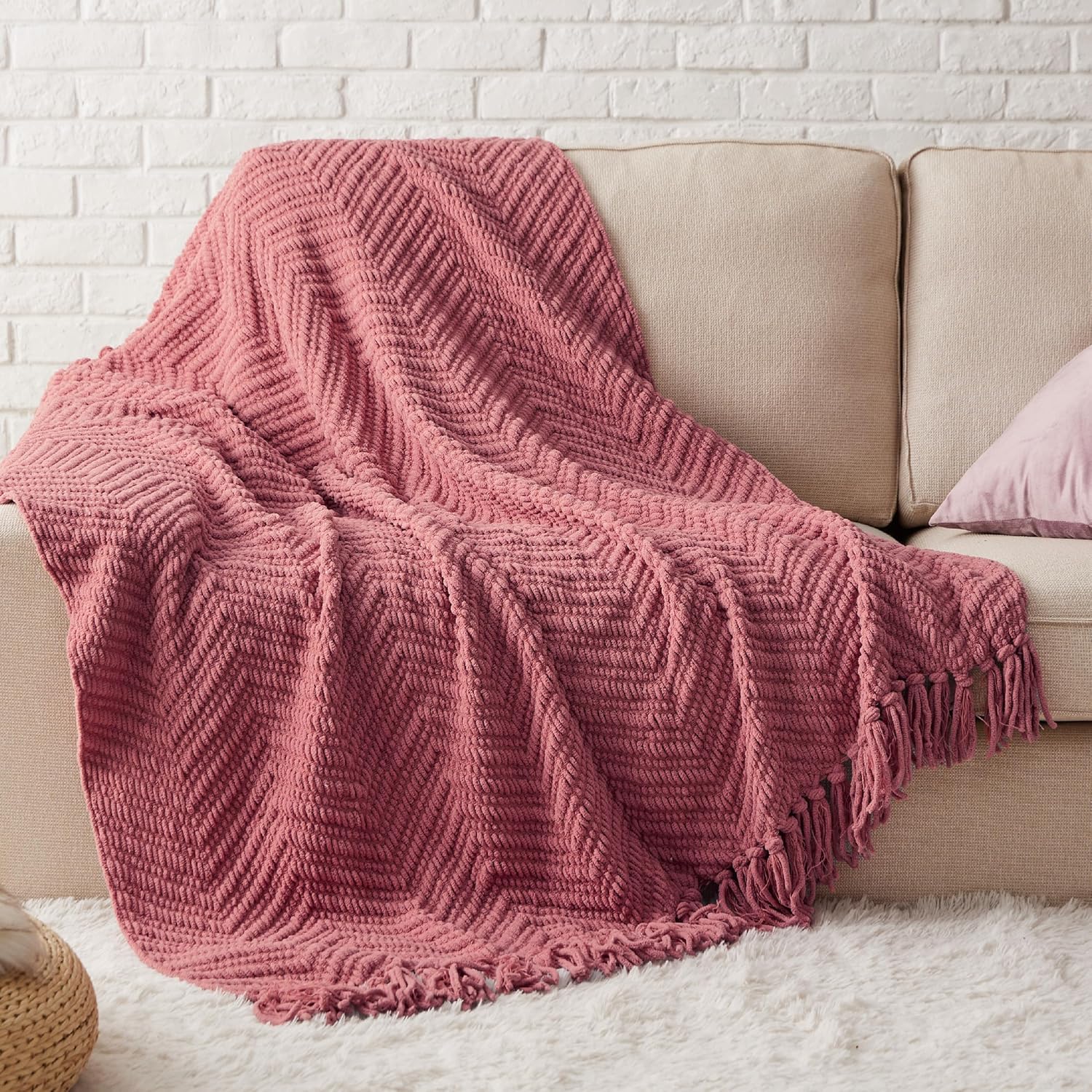 GentleSoft Versatile Knit Woven Chenille Blanket