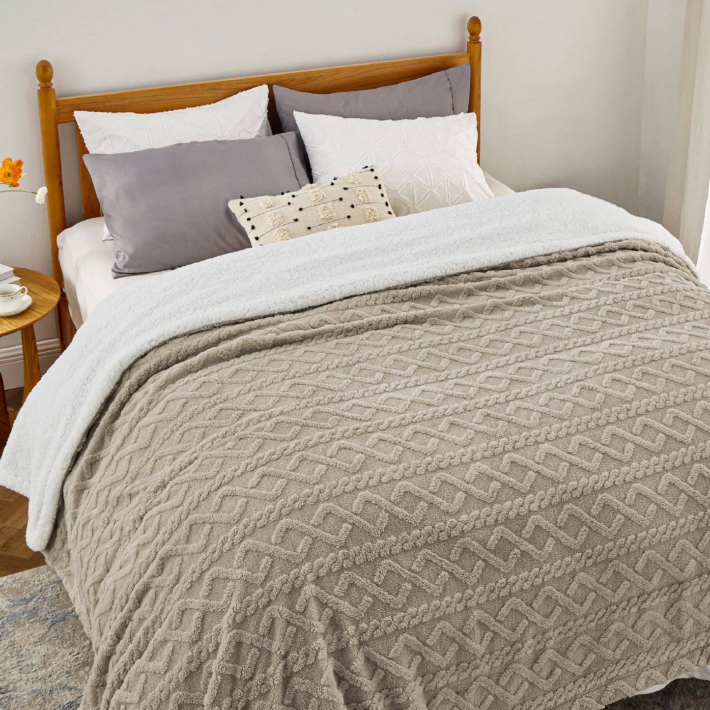 Sherpa Throw Blanket For Couch