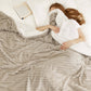 Jacquard Stripes Shaggy Sherpa Blanket