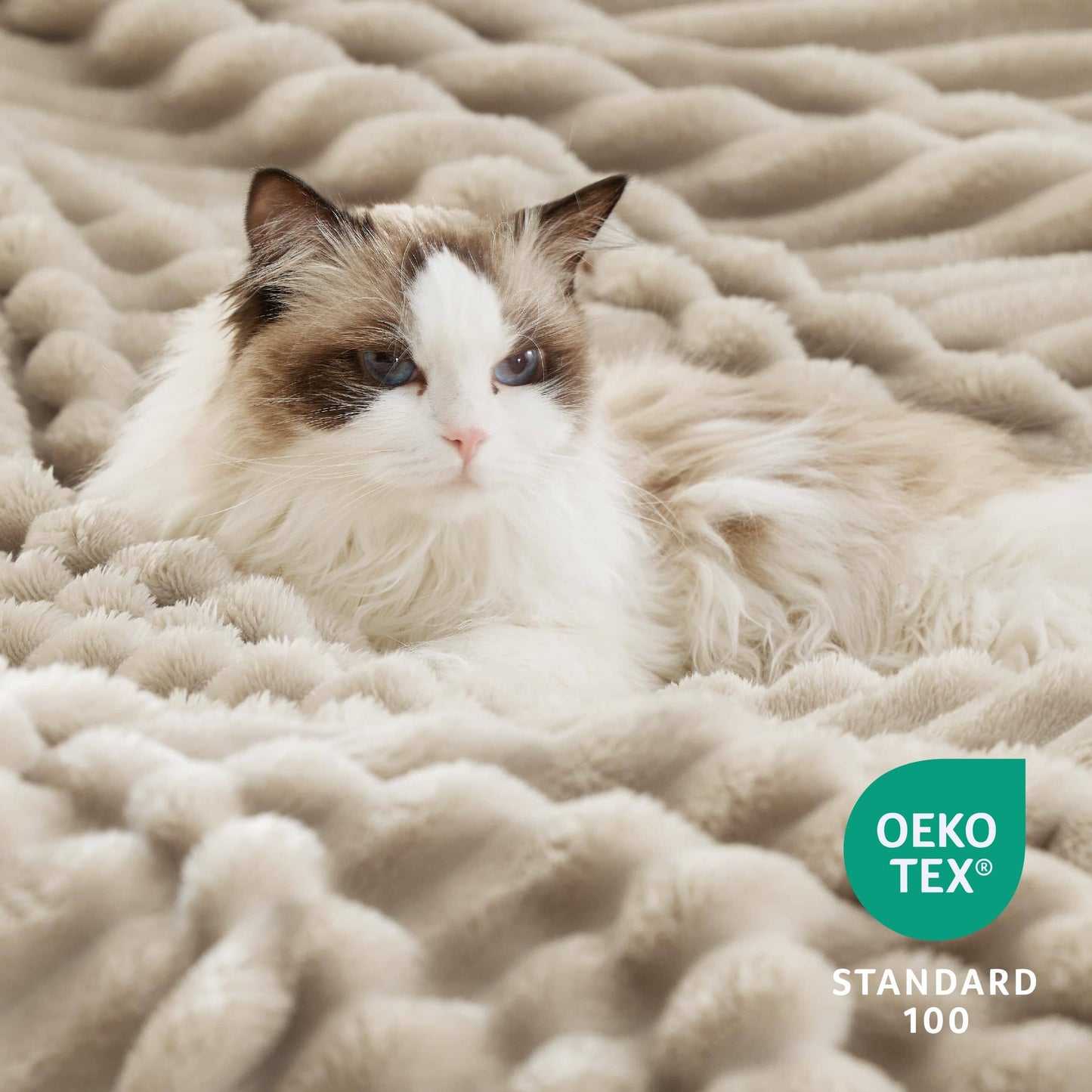 Jacquard Stripes Shaggy Sherpa Blanket