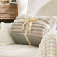 Jacquard Stripes Shaggy Sherpa Blanket