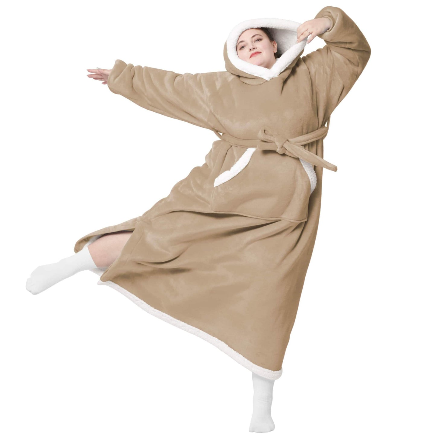 Sherpa Fleece Wearable Blanket