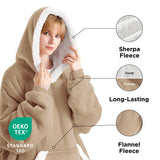 Sherpa Fleece Wearable Blanket Long