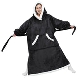 Sherpa Fleece Long Blanket Hoodie