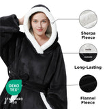 Sherpa Fleece Wearable Blanket Long