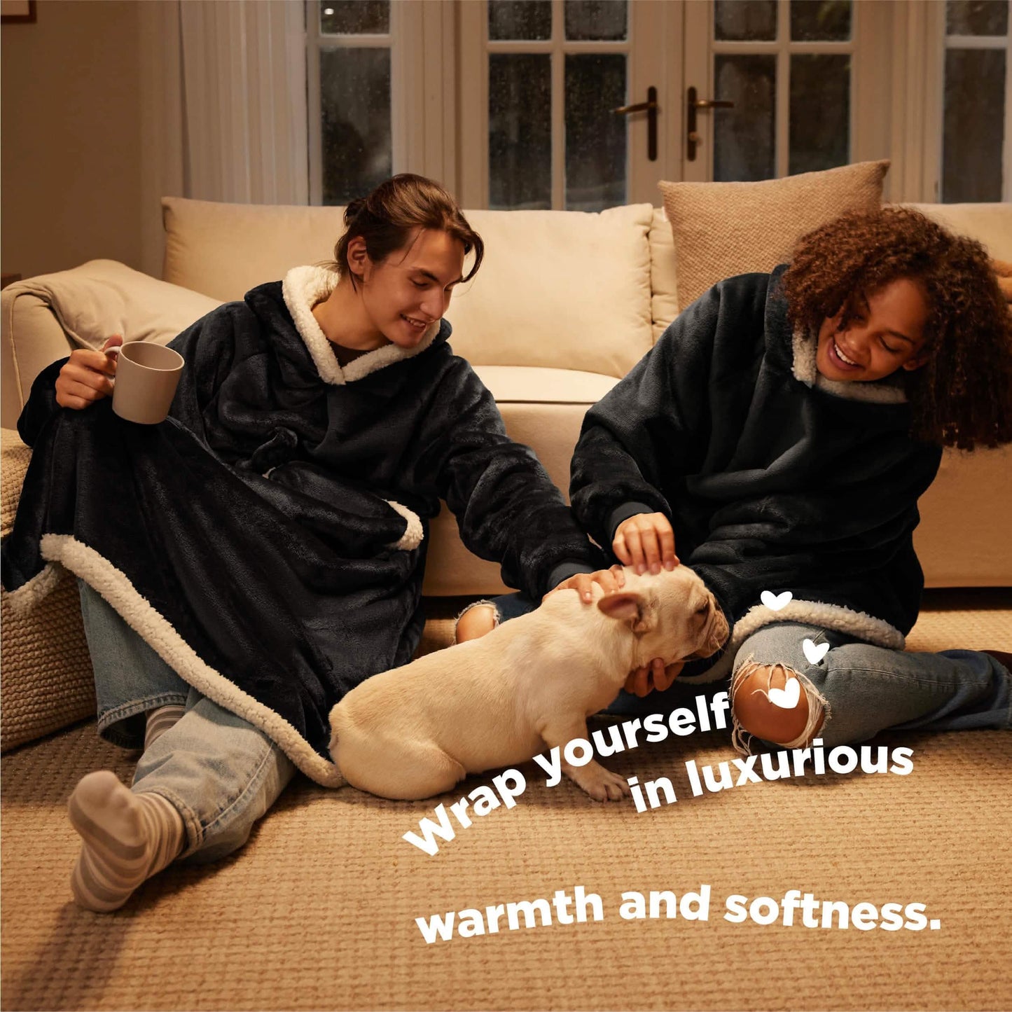 Sherpa Fleece Wearable Blanket