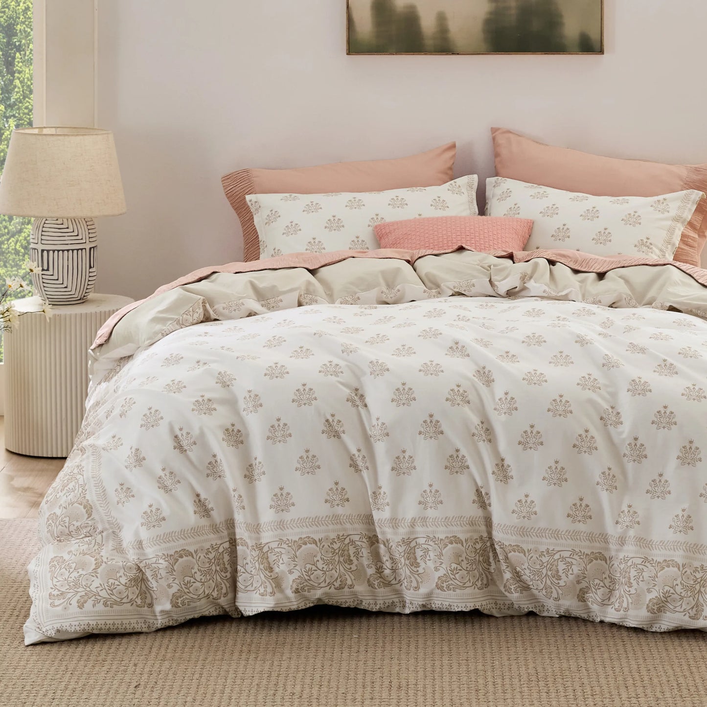 PureWoven™ 100% Cotton Patterned Duvet Cover Set