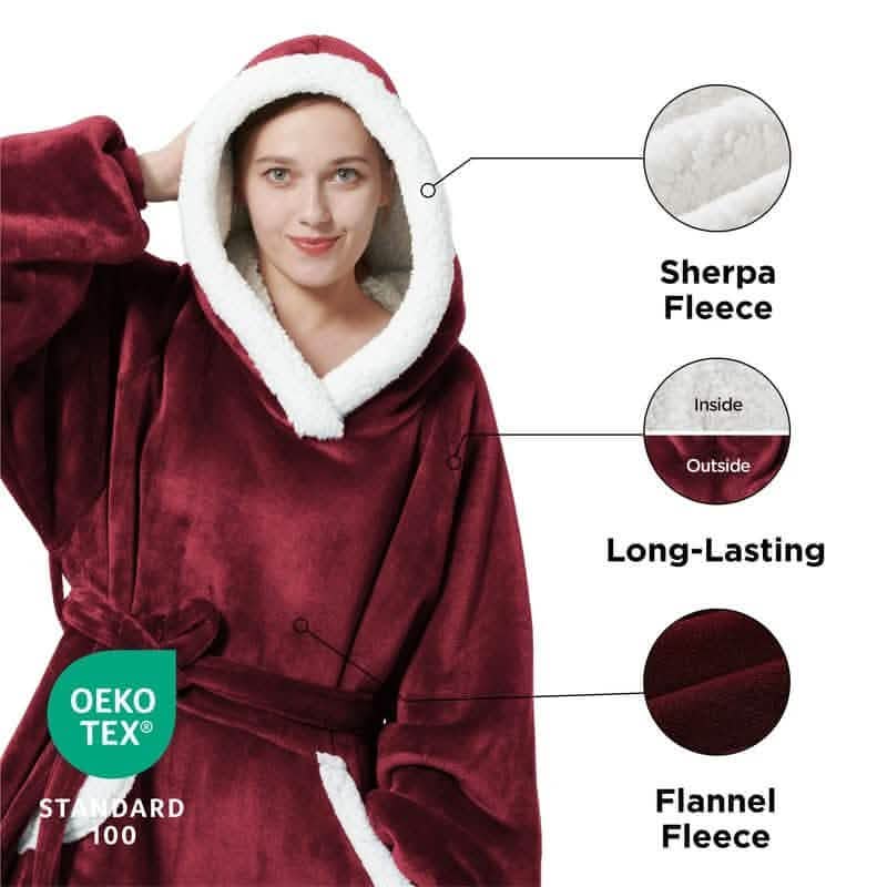 Sherpa Fleece Wearable Blanket
