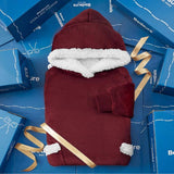 Sherpa Fleece Long Blanket Hoodie