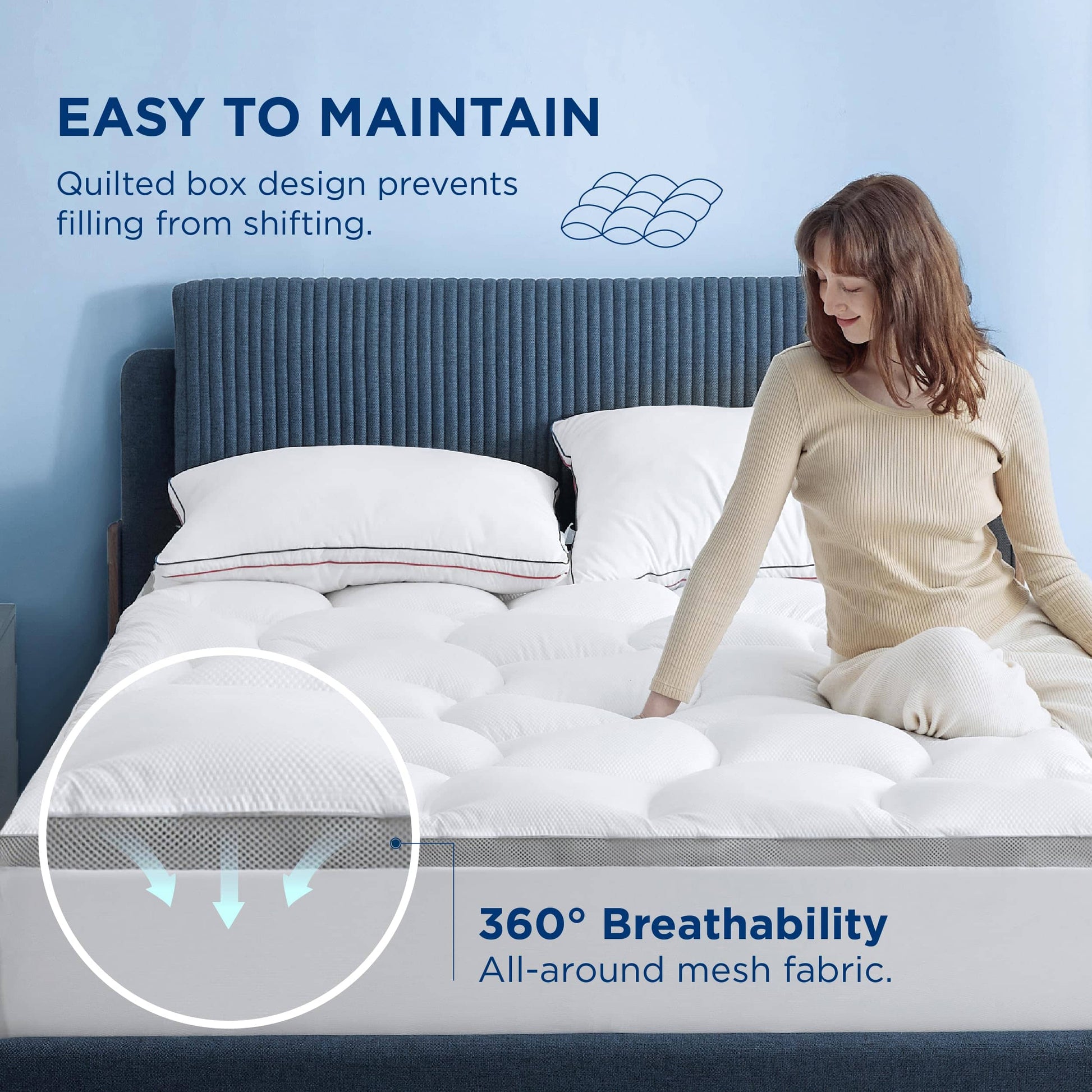 GentleSoft® Mattress Topper Waterproof Pillow Top Mattress