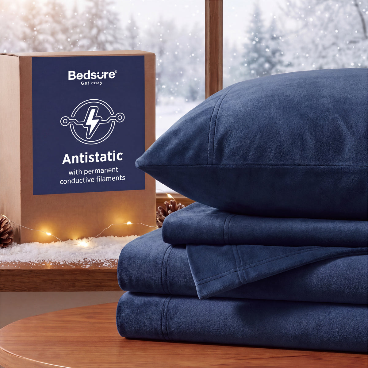 220 GSM Anti-Static Flannel Sheet Set