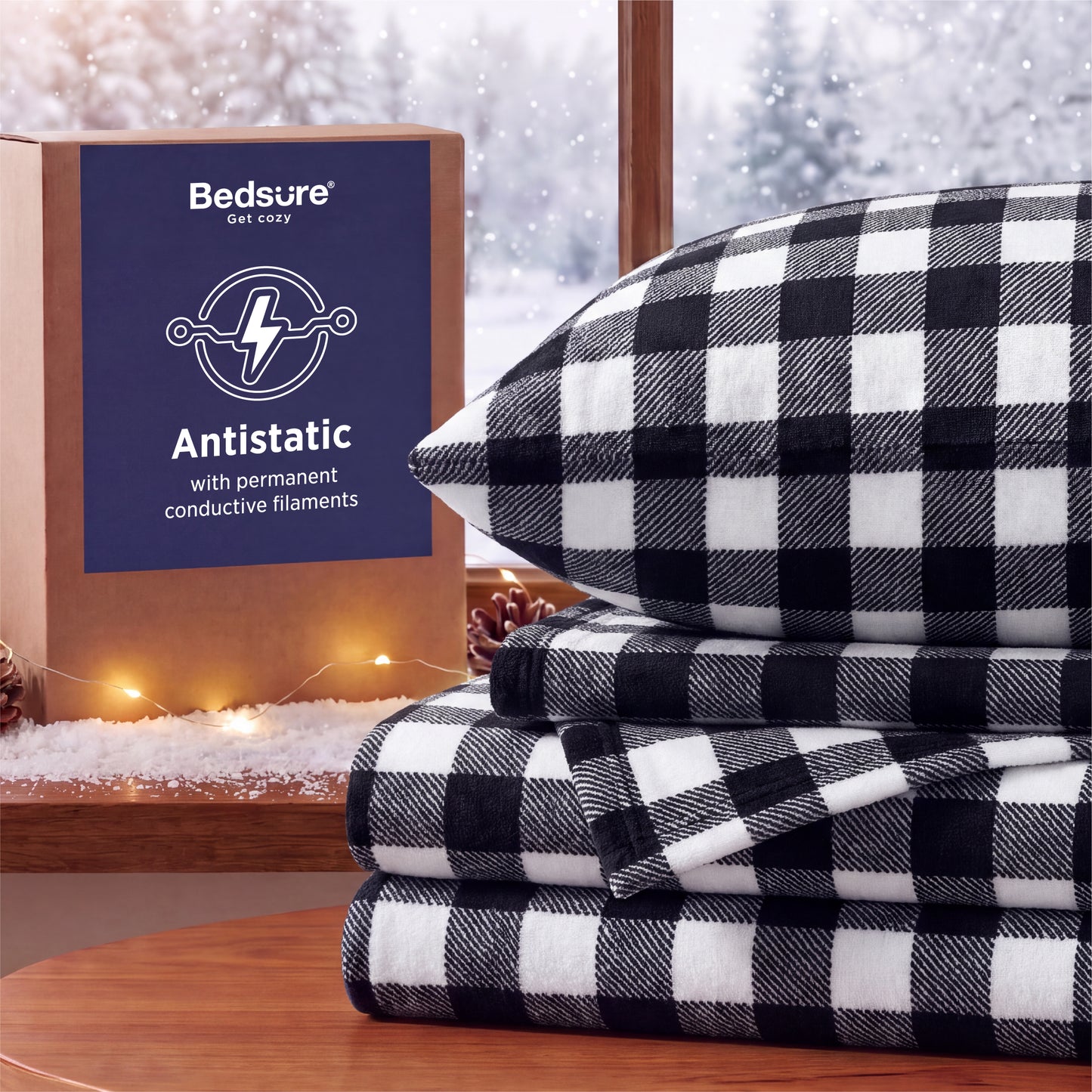220 GSM Anti-Static Flannel Sheet Set