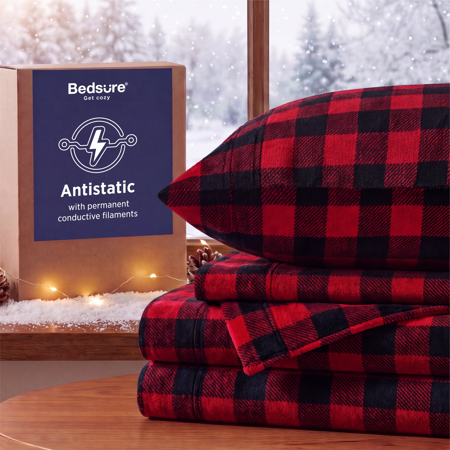 220 GSM Anti-Static Flannel Sheet Set