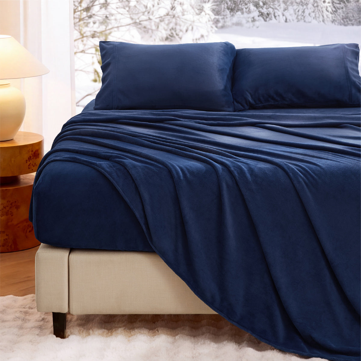 220 GSM Anti-Static Flannel Sheet Set