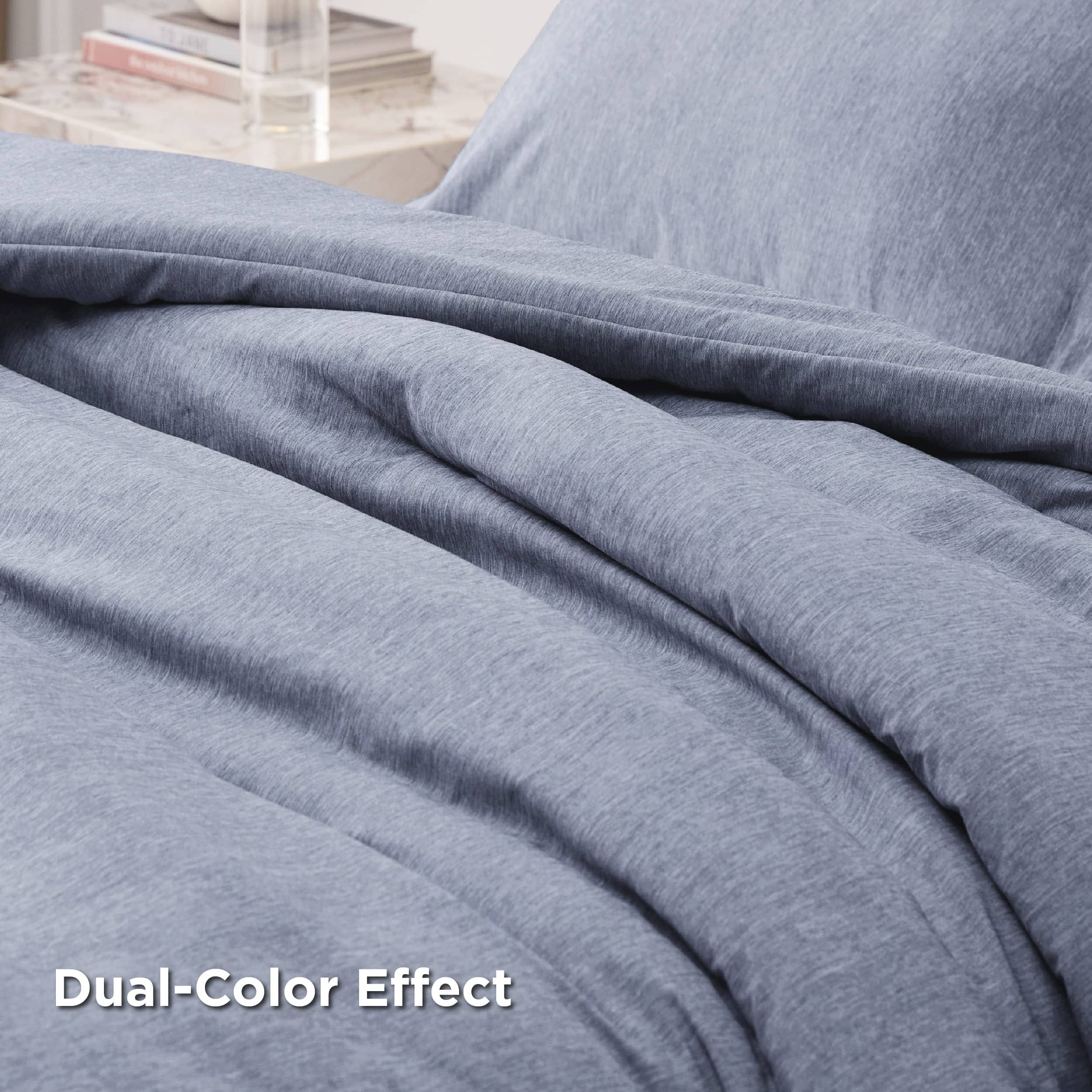 Cationic Dyeing Comforter Set with Pillow Shams