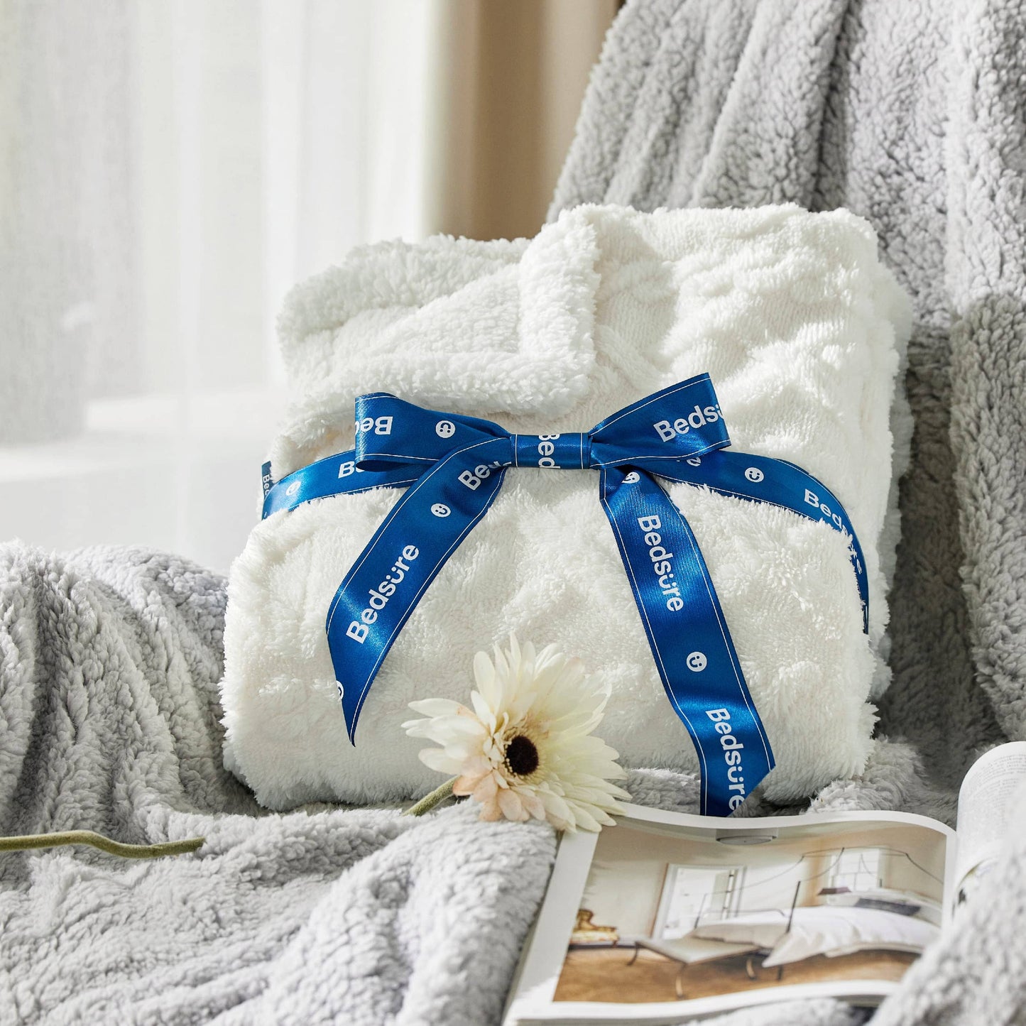 Sherpa Throw Blanket For Couch