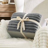 Bedsure Jacquard Stripes Shaggy Sherpa Blanket