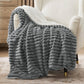 Jacquard Stripes Shaggy Sherpa Blanket