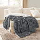 Jacquard Stripes Shaggy Sherpa Blanket