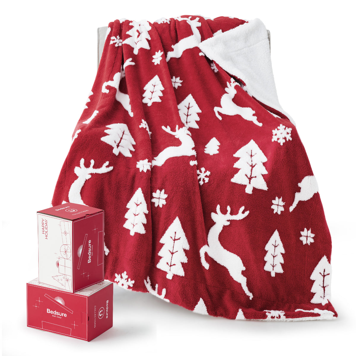 Christmas Fuzzy Sherpa Blanket