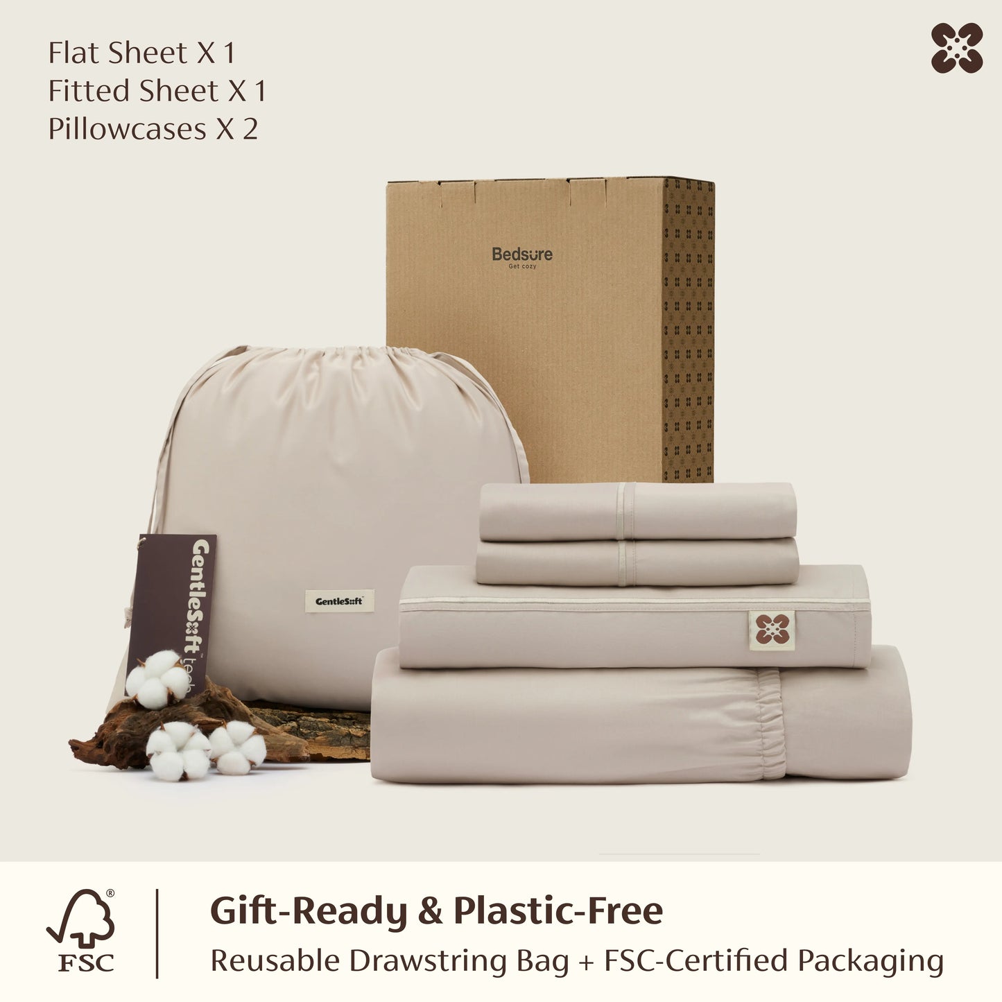 GentleSoft® Egyptian Cotton Sheet Set