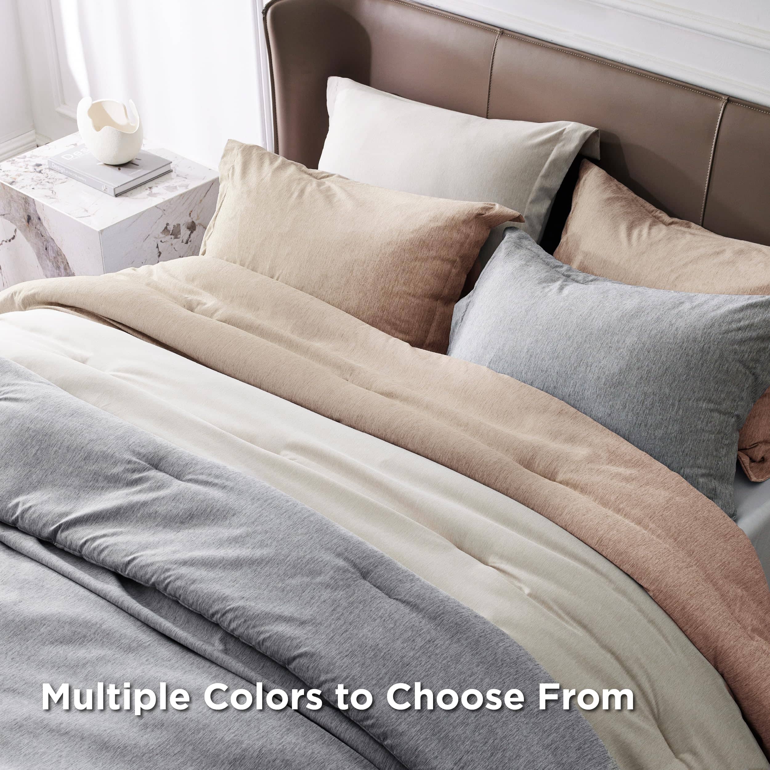 Cationic Dyeing Comforter Set with Pillow Shams