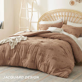 Jacquard Comforter Set Tufted Sun