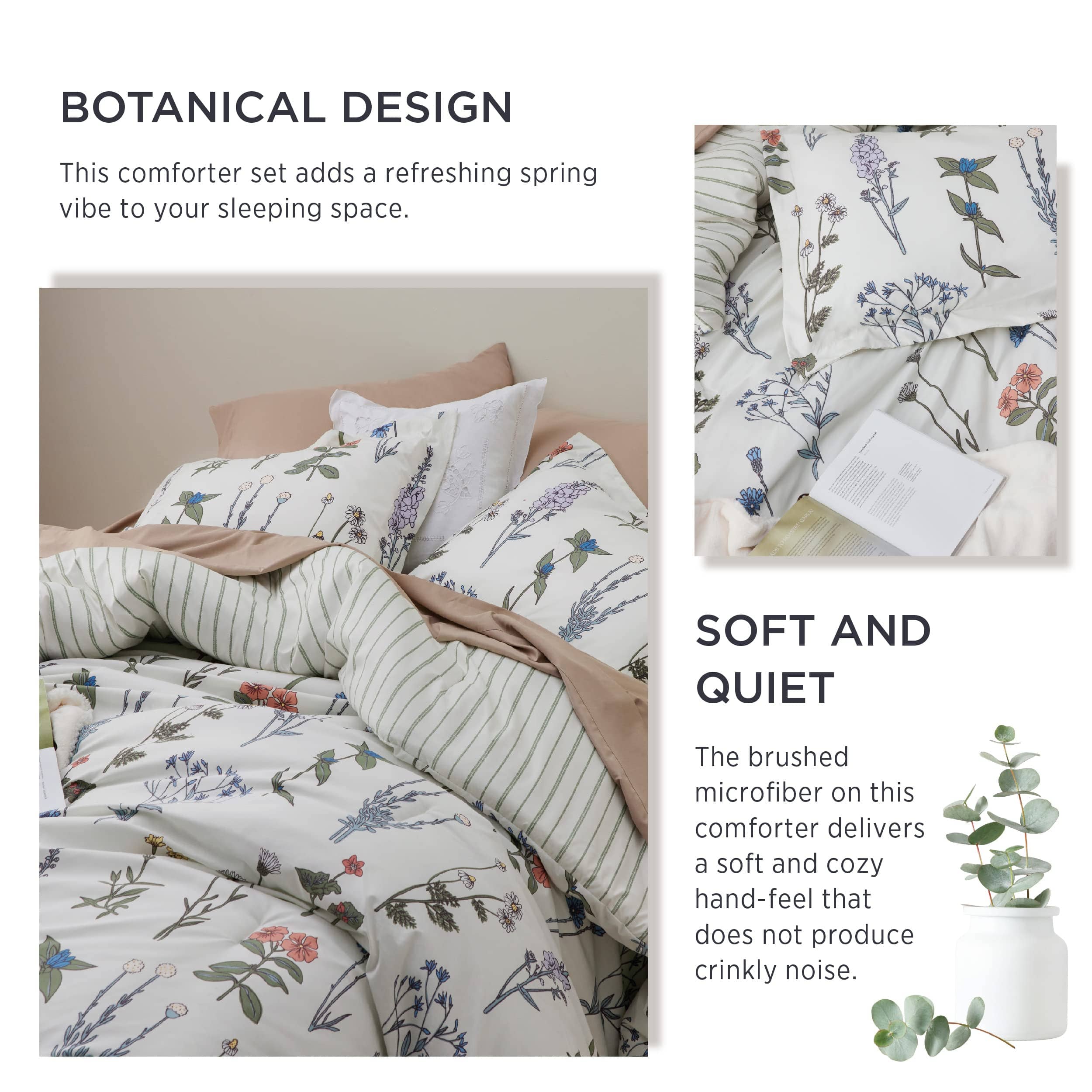 Retro Botanical Comforter Set