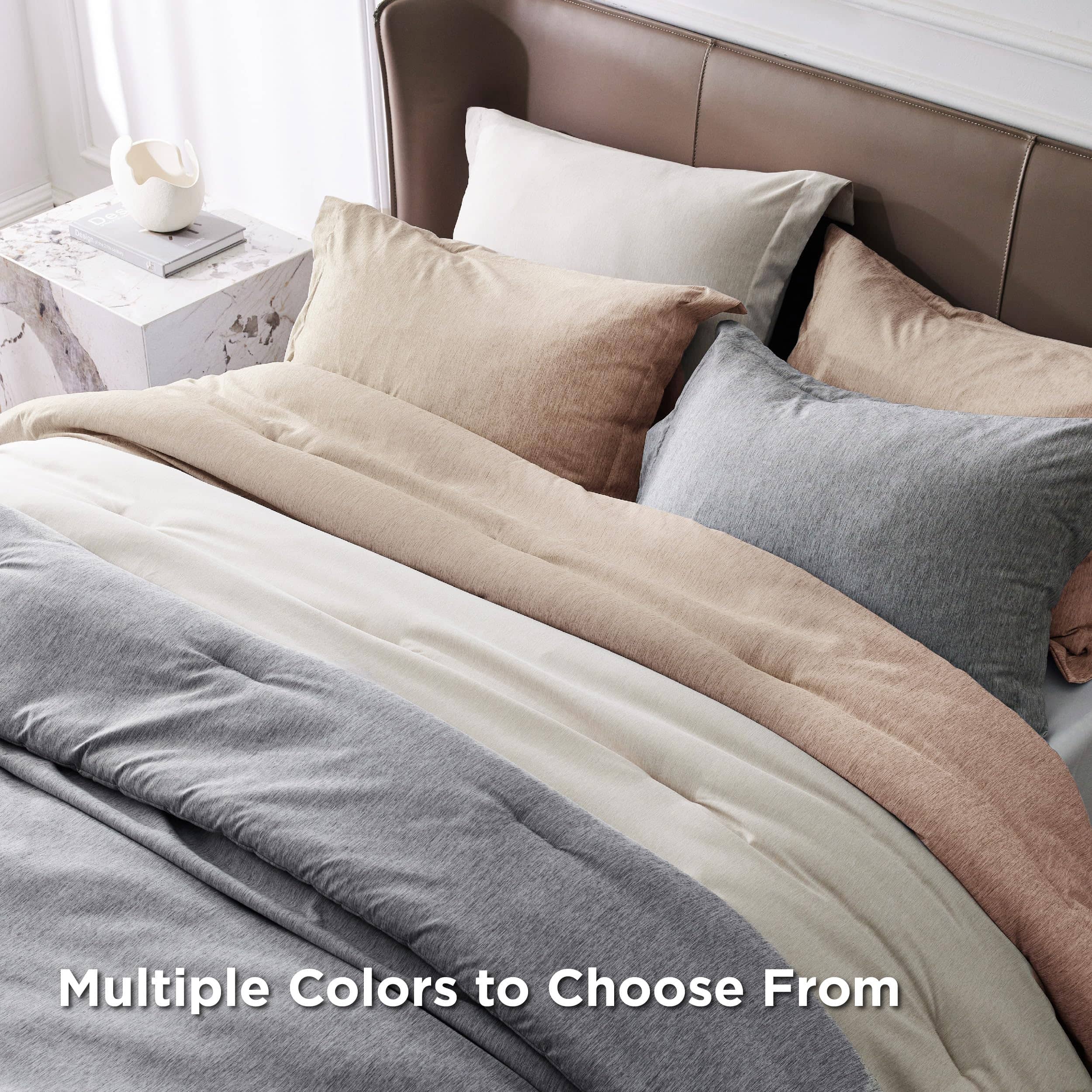 Cationic Dyeing Comforter Set with Pillow Shams