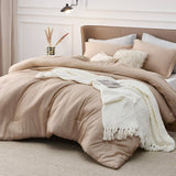 Cationic Dyeing Comforter Set with Pillow Shams