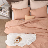 Cationic Dyeing Comforter Set with Pillow Shams