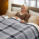 Bedsure Electric Heated Plaid Throw Blanket