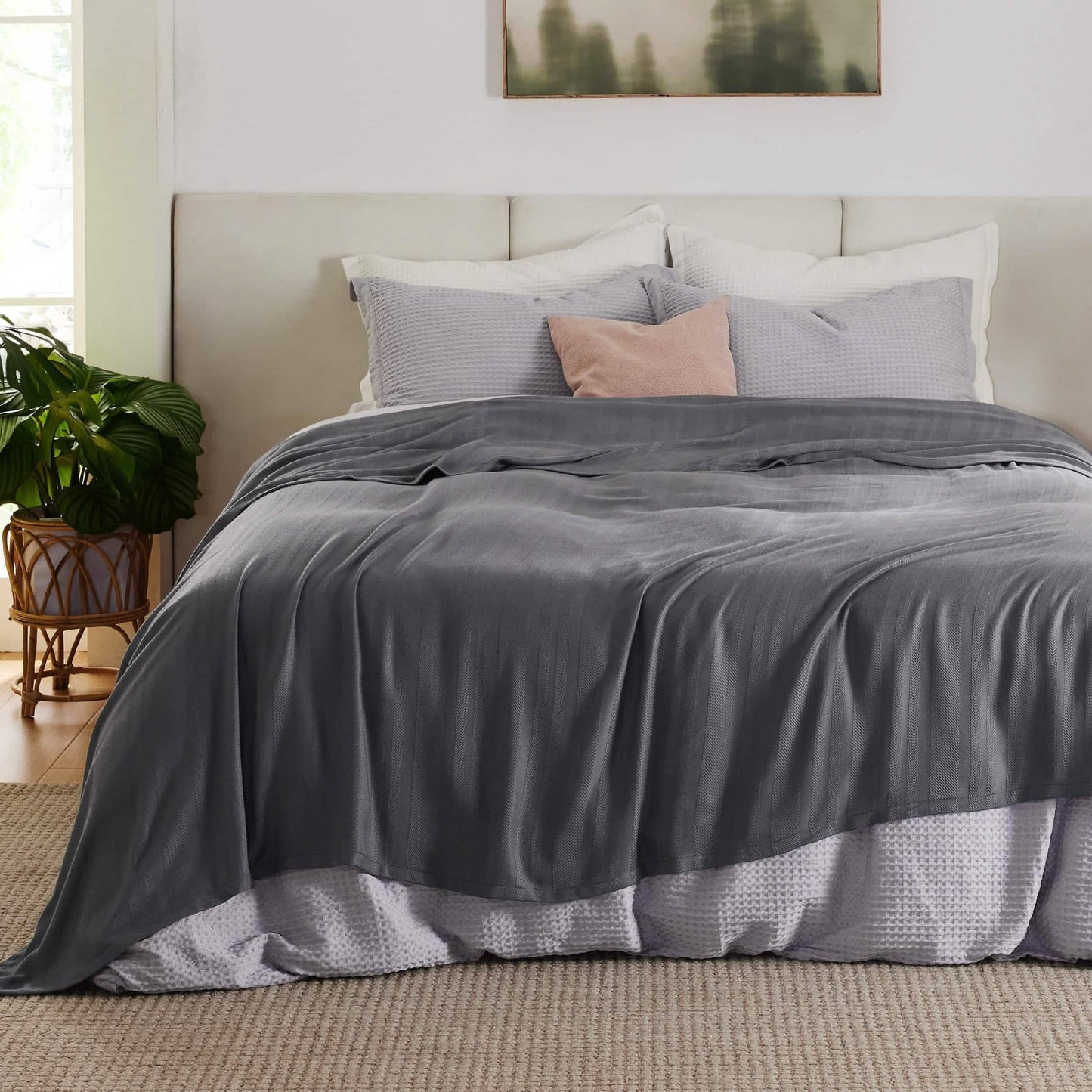 Herringbone Blanket Rayon Derived from Bamboo