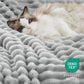 Jacquard Stripes Shaggy Sherpa Blanket