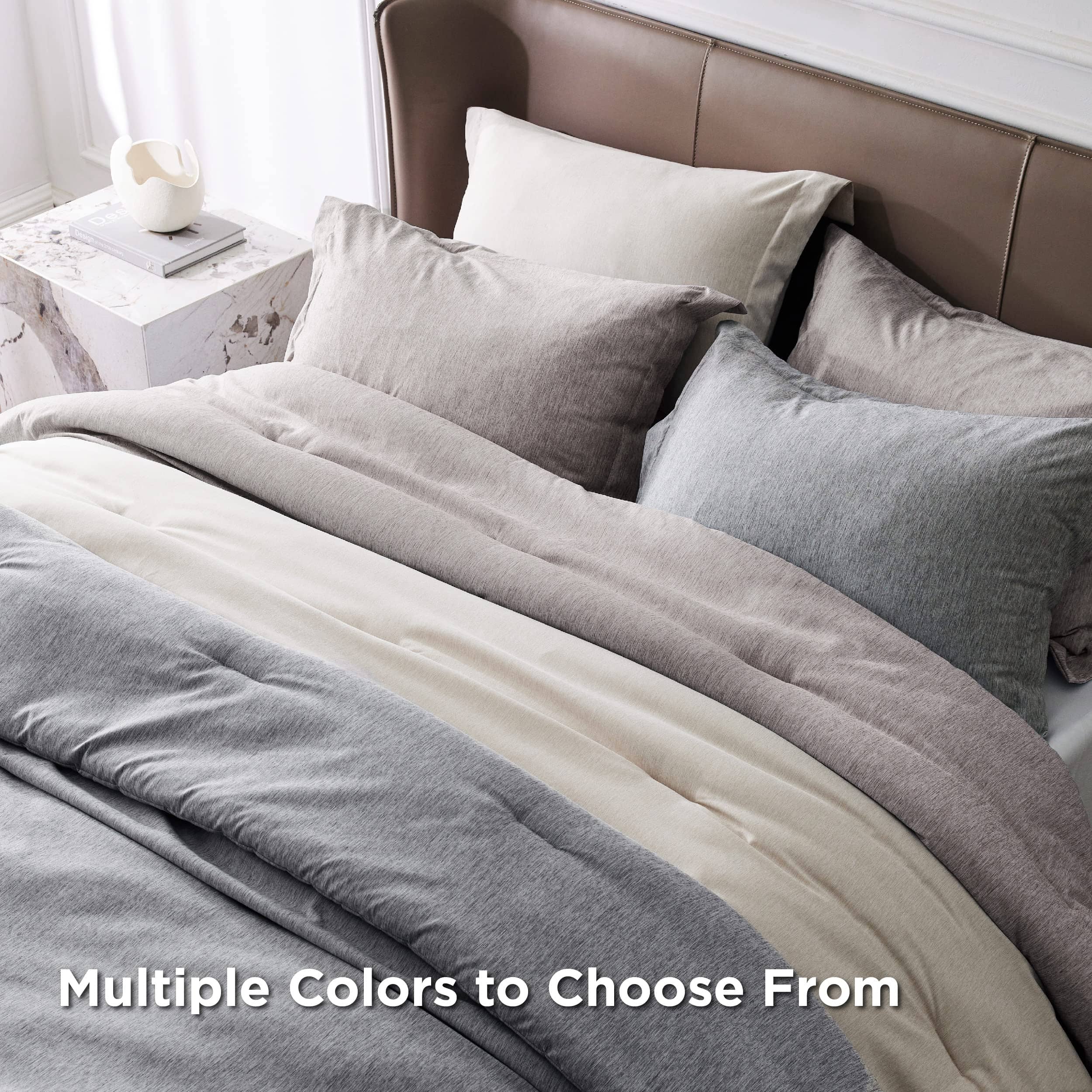 Cationic Dyeing Comforter Set with Pillow Shams