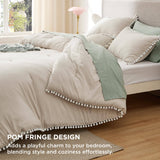 Pom Fringe Comforter Set