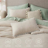 Pom Fringe Comforter Set