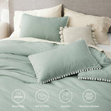 Pom Fringe Comforter Set