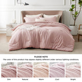 Cationic Dyeing Comforter Set with Pillow Shams