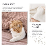 Ultra Soft Faux Fur Queen Comforter Set