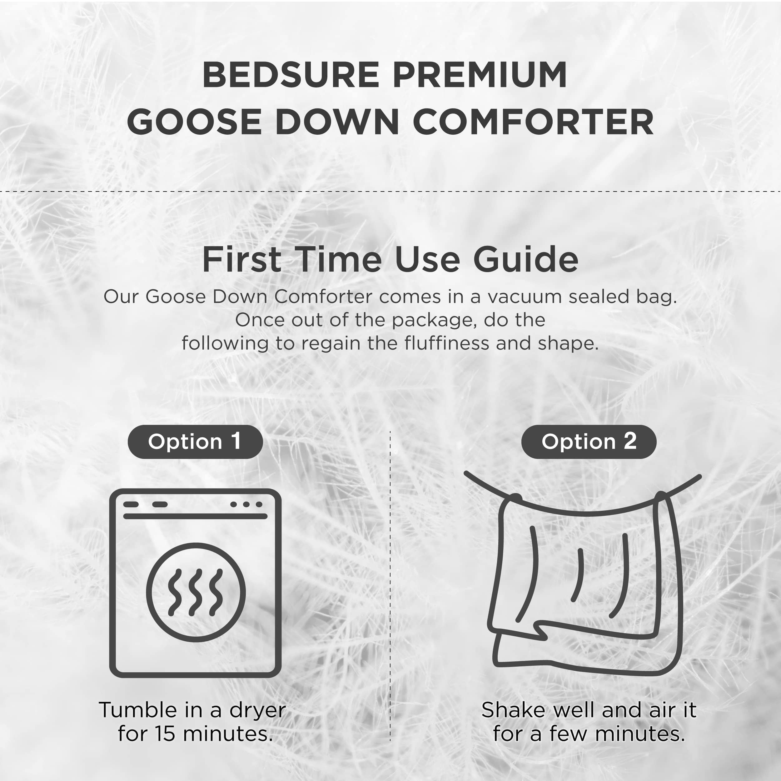 Bedsure Goose Feather Down-20 Comforter