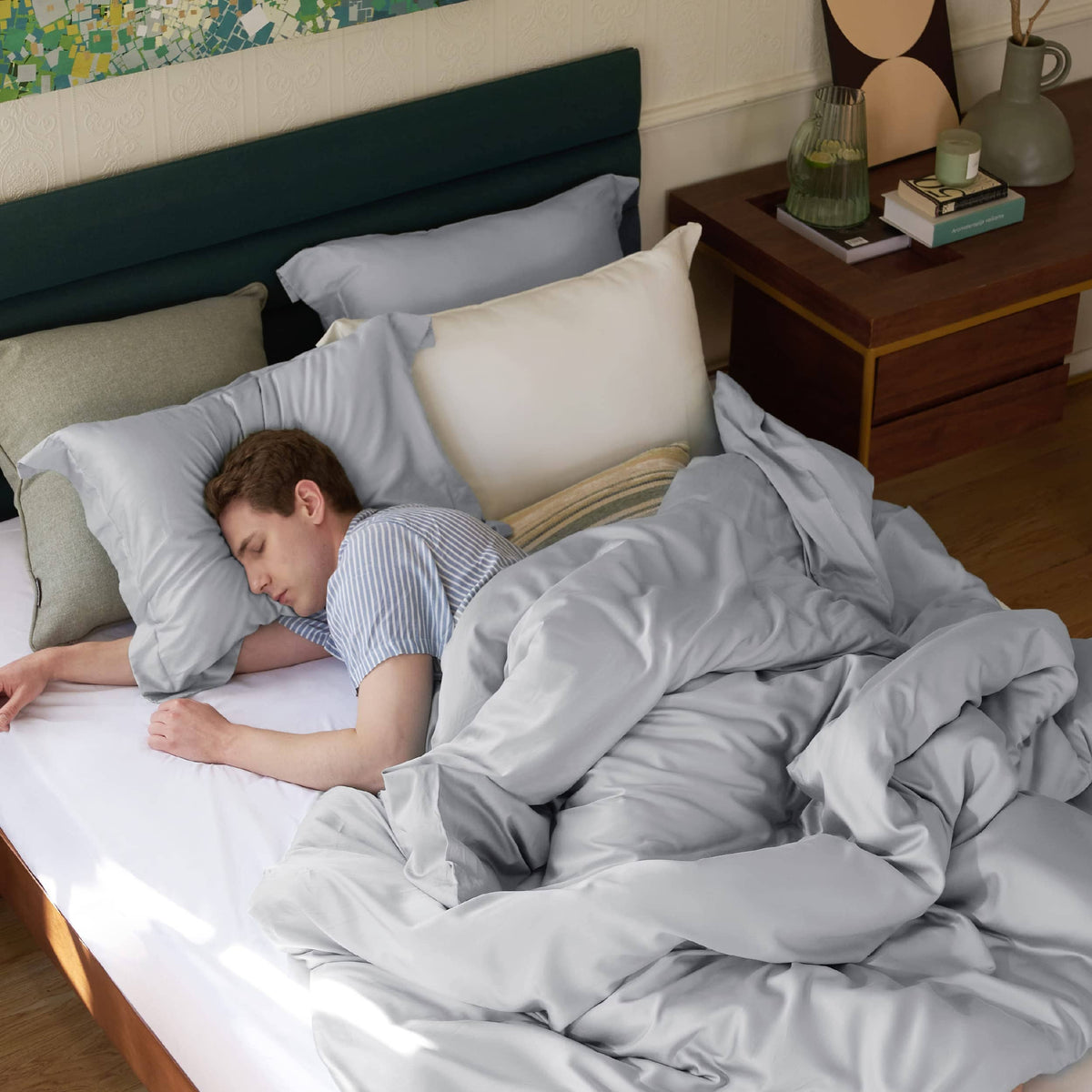 Breathable Lyocell Cotton Duvet Cover Set