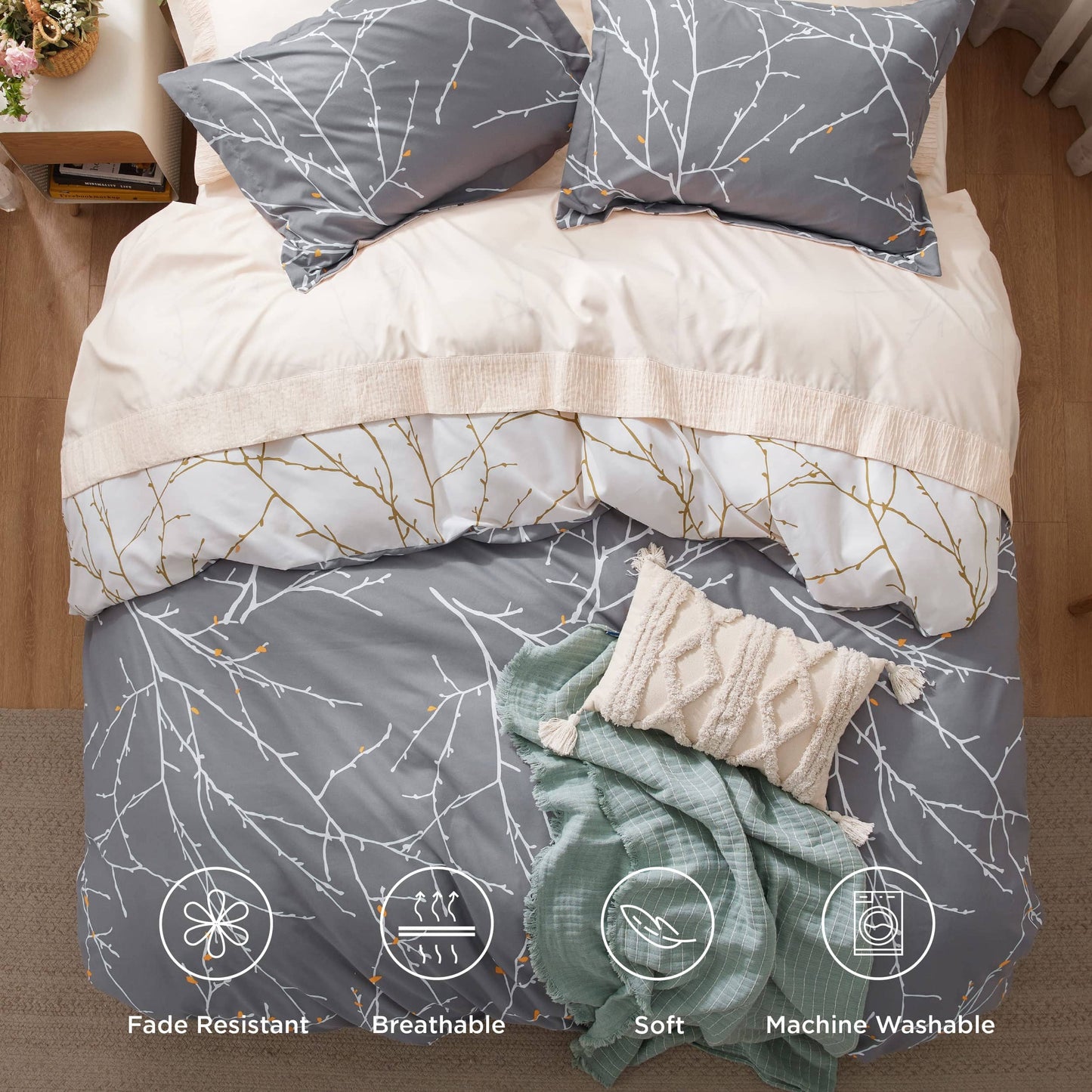 Microfiber Duvet Cover Set Twin