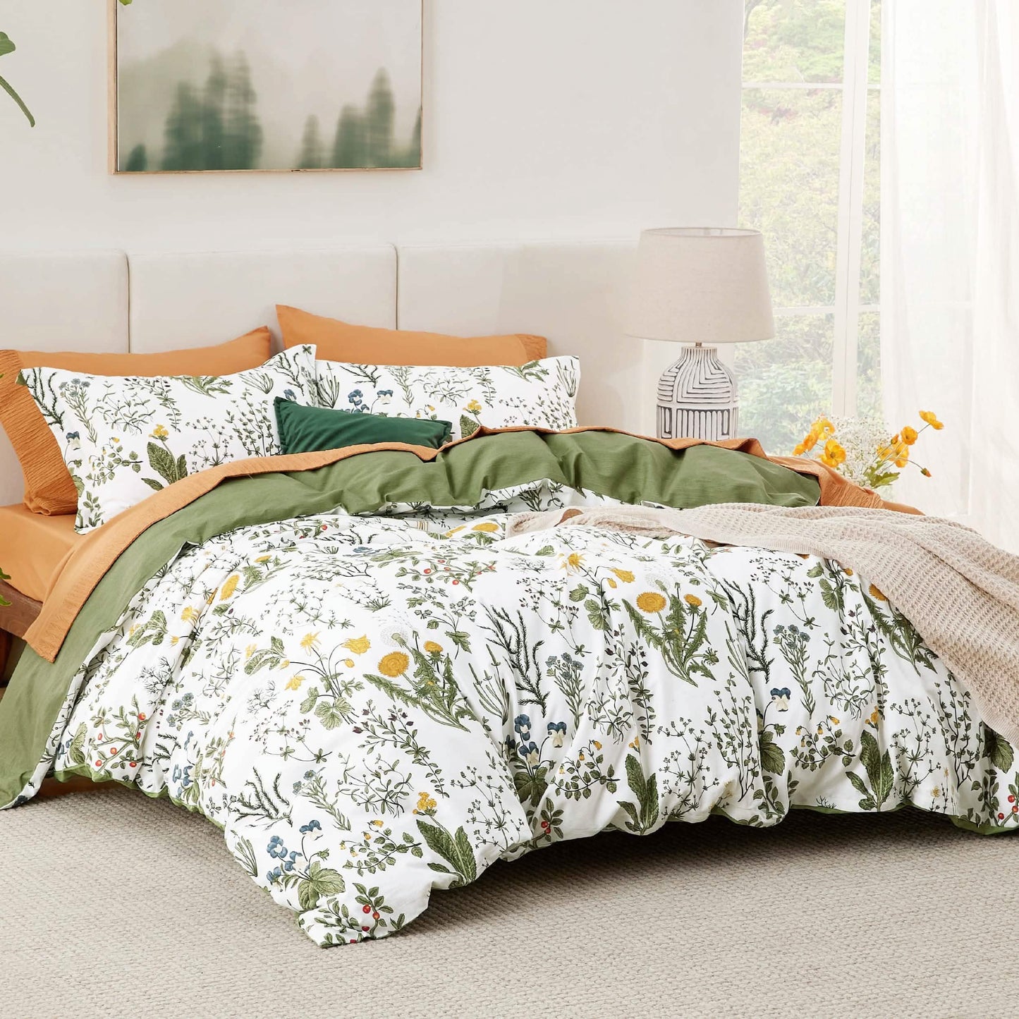 100% Cotton Patterned Duvet Cover Set